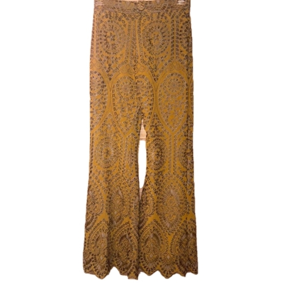 Jen's Pirate Booty Picasso Pants In Citrine Mariachi Eyelet Size Small - Picture 3 of 7